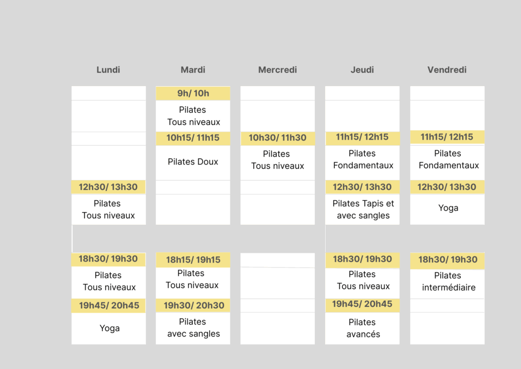 Planning rentrée 2025